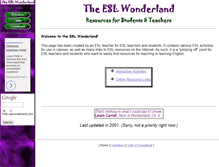 Tablet Screenshot of eslwonderland.com